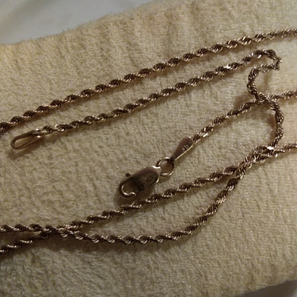 14K Solid rope chain. - Picture 2 of 8